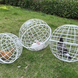 ONE Rotatable Chicken Cage Chicken Balls Cage Rolling Mobile Poultry Enclosure Round