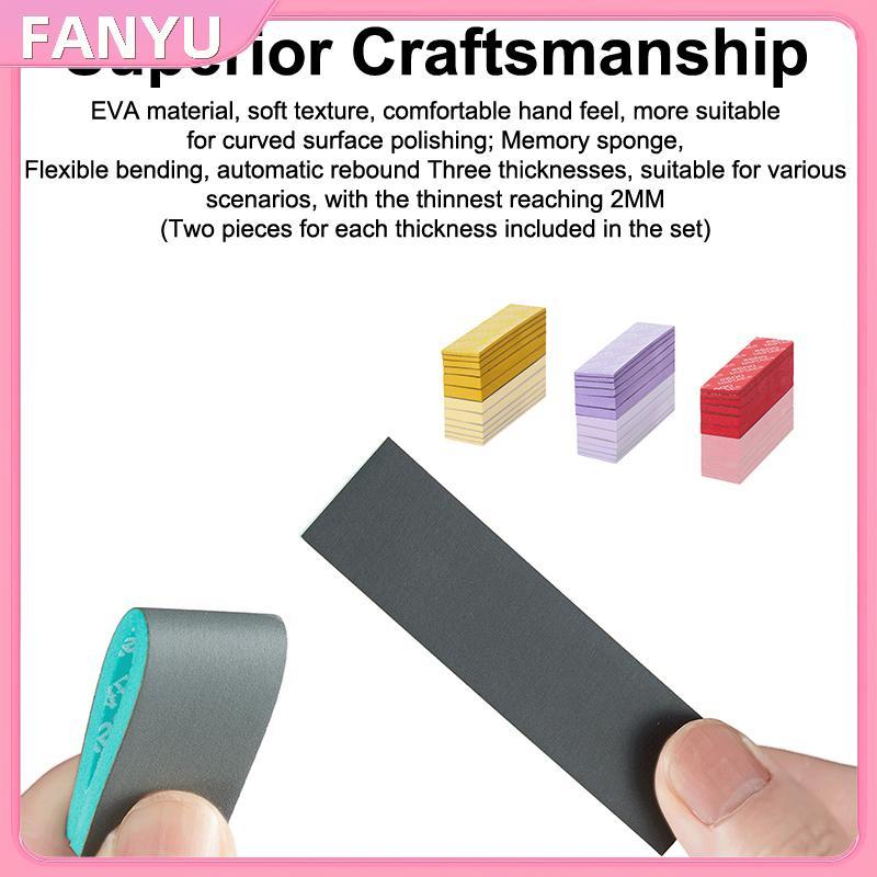 FANYU SS-S01 หรือ SS-S02 ชุดฟองน้ําขัดสําหรับ Modelbo Arc บดขัดกระดาษทรายทําเครื่องมือขัดกระดาษทราย 