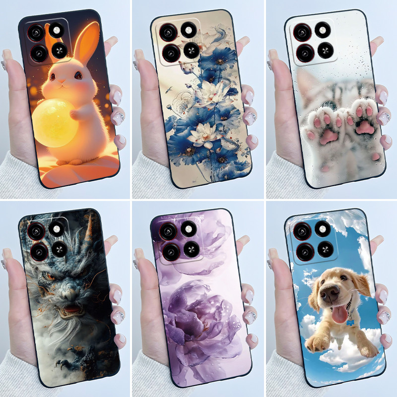 สําหรับ ZTE ใบมีด A35 A55 Z2453 Z2450 กรณีความงามหรูหราน่ารัก Cool ชายหญิงซิลิโคนนุ่มสีดํา Matte ป้องกันกันกระแทก