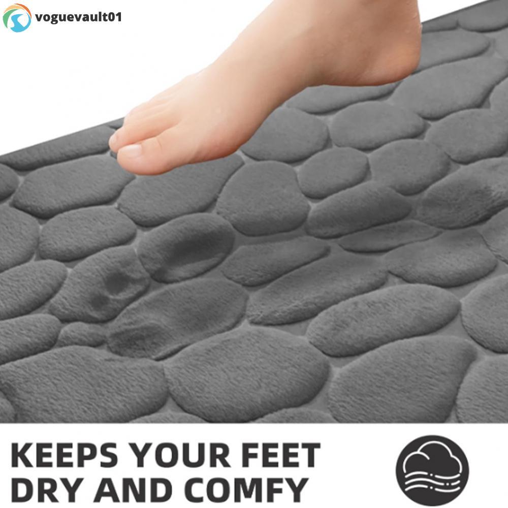 Memory Foam Bath Mat Elegant Bathroom Decor Easy To Clean Absorbent Bathroom Rug