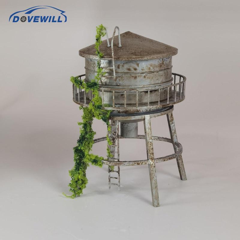 [Dovewill] Mini Water Tower รุ่น 1/64 รุ่น Railwater ถังโครงสร้างเรซิ่นตกแต่ง Miniature เหมาะสําหรับ