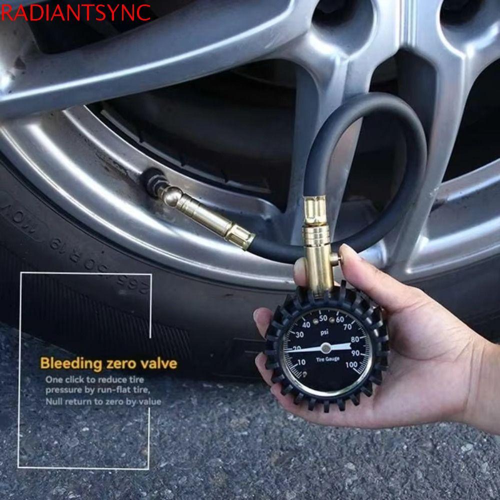RADIANTSYNC เครื่องวัดยางแบบกลไก, เครื่องวัดความดันลมยางจอแสดงผลดิจิตอลอัตโนมัติ, ความจุ 200 Psi 75P