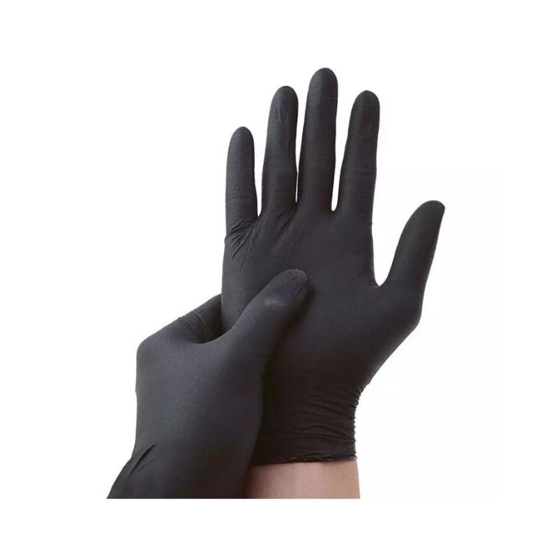 MICROTEX ถุงมือยางไนไตรสีดำ S (100ชิ้น/กล่อง) รุ่น SUPERBLACK LITE 4 MIL