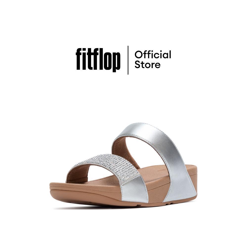 FITFLOP LULU CRYSTAL EMBELLISHED SLIDE รองเท้าแตะผู้หญิง รุ่น EC4-D63 สี SILVER