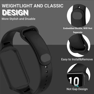 สายรัดกรณีซิลิโคนกีฬา for Xiaomi Mi Band 9 Active/Redmi Band 3 ป้องกันหน้าจอป้องกันกระแทกป้องกันกระแทกยาง