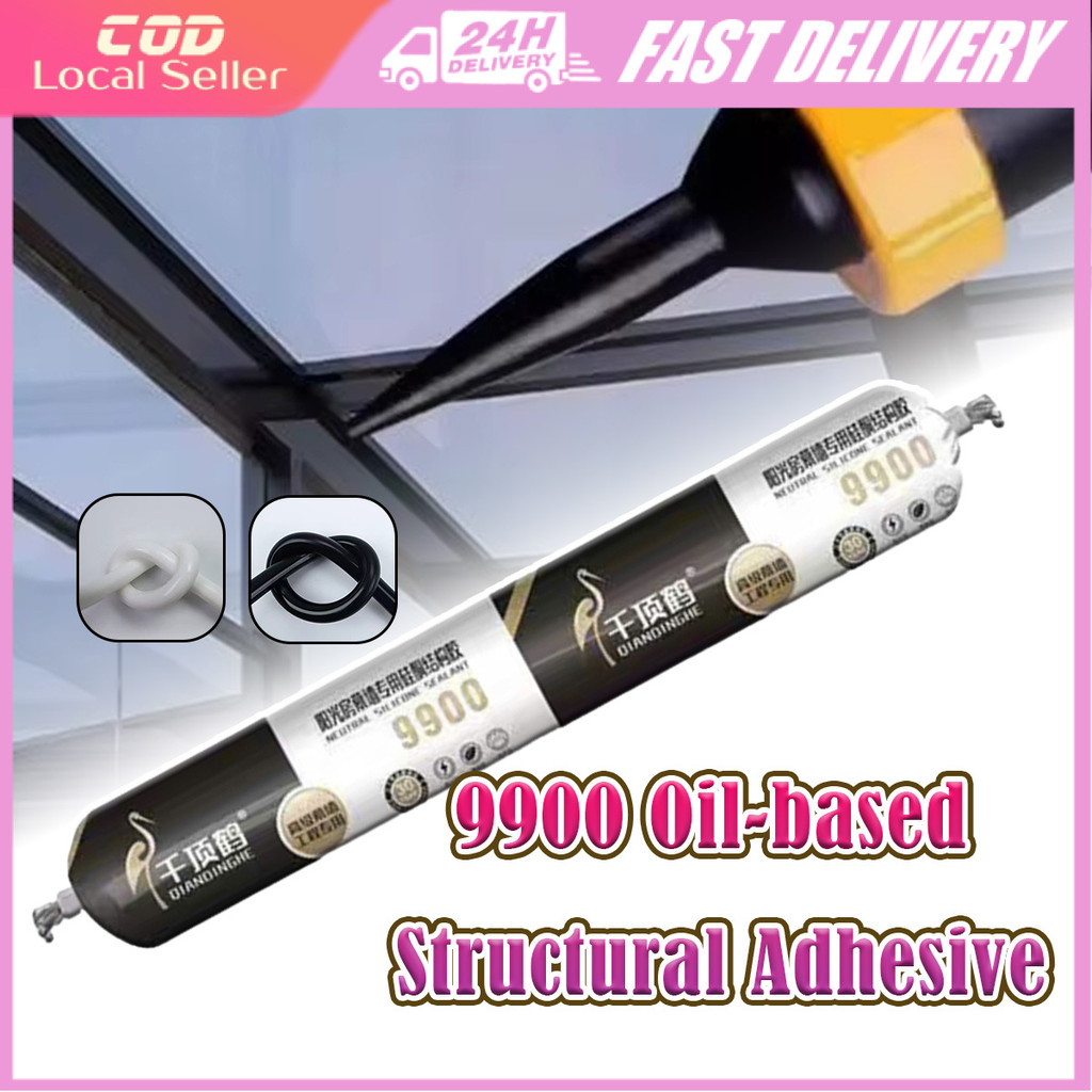 9900 กาวโครงสร้างน้ํามัน 590มล ป้องกันการแตกร้าวและป้องกันการรั่วซึมซีลแลนท์ซิลิโคนกันน้ําที่แข็งแกร