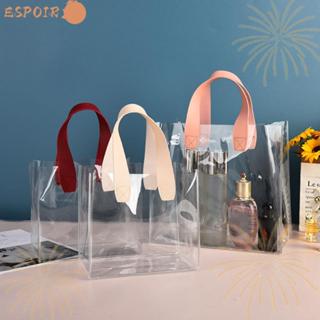 ESPOIR1 กระเป๋าโท้ต PVC กันน้ํา พร้อมหูหิ้ว ใส่ของได้เยอะ