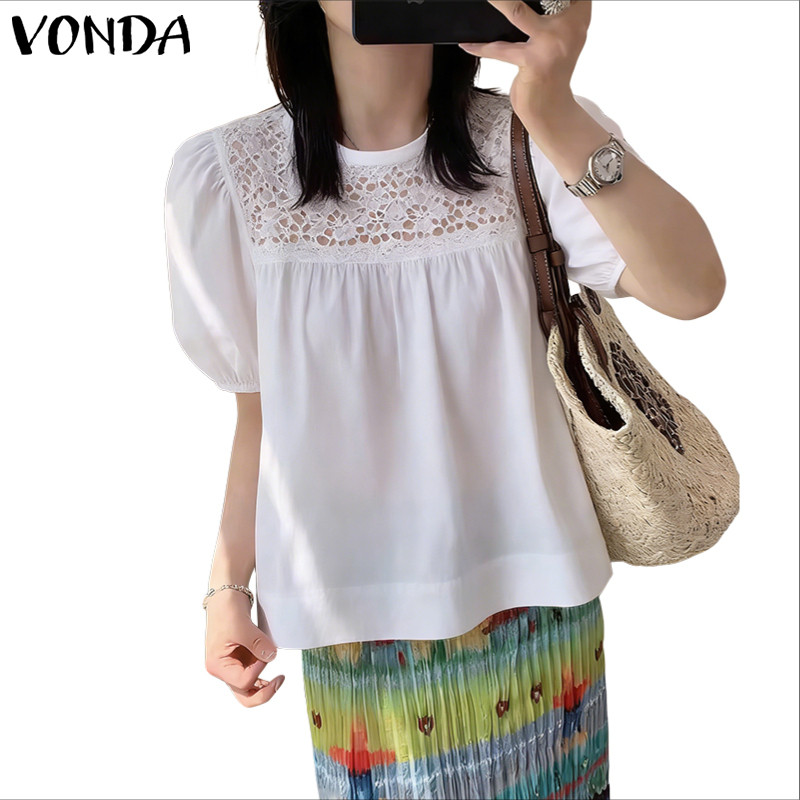 บลัซerdem ลายพัตช์เวิร์คแบบเกาหลี โปร่งใส มีขอบคอและแขนยาว สไตล์แคชวลสำหรับผู้หญิง