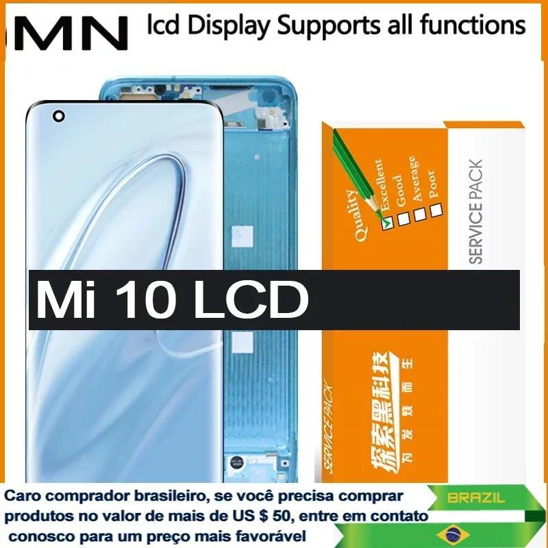 รองรับทุกฟังก์ชั่น LCD ของแท้สําหรับ Xiaomi MI 10 5G, จอแสดงผลหน้าจอสัมผัส, M2001J2G, M2001J2I, Mi 1
