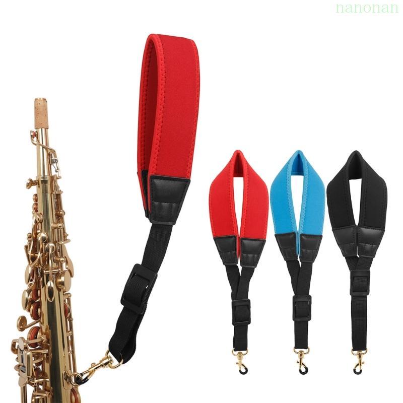 Nan แซ็กโซโฟนสายคล้องคอไนลอนนุ่มเบาะสําหรับ Alto Tenor Clarinet Oboe Sax