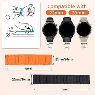 ซิลิโคนสายรัดแม่เหล็ก สําหรับ Amazfit Bip6/Bip Max/Balance 2/1/paceBand/Bip5/Bip5 Pro
