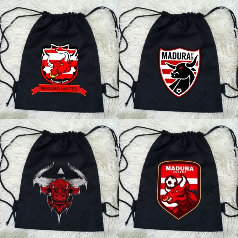 Madura United Football Club Drawstring Bag 100% Baby ผ้าใบหนา Madura FC Sports School Bag Madura Uni