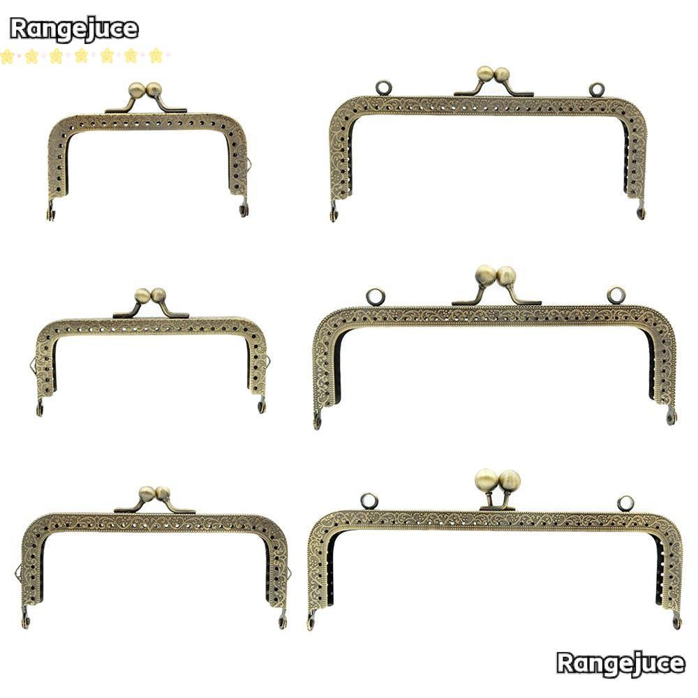RANGEJUCE Purse Frame Kiss Clasp, Metal Vintage Purse Clasp Frame, Mini Bag Hardware Purse Frame Bag