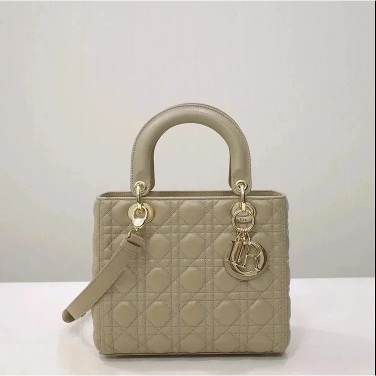 กระเป๋าถือ Dior Lady Five-Grid Lambskin