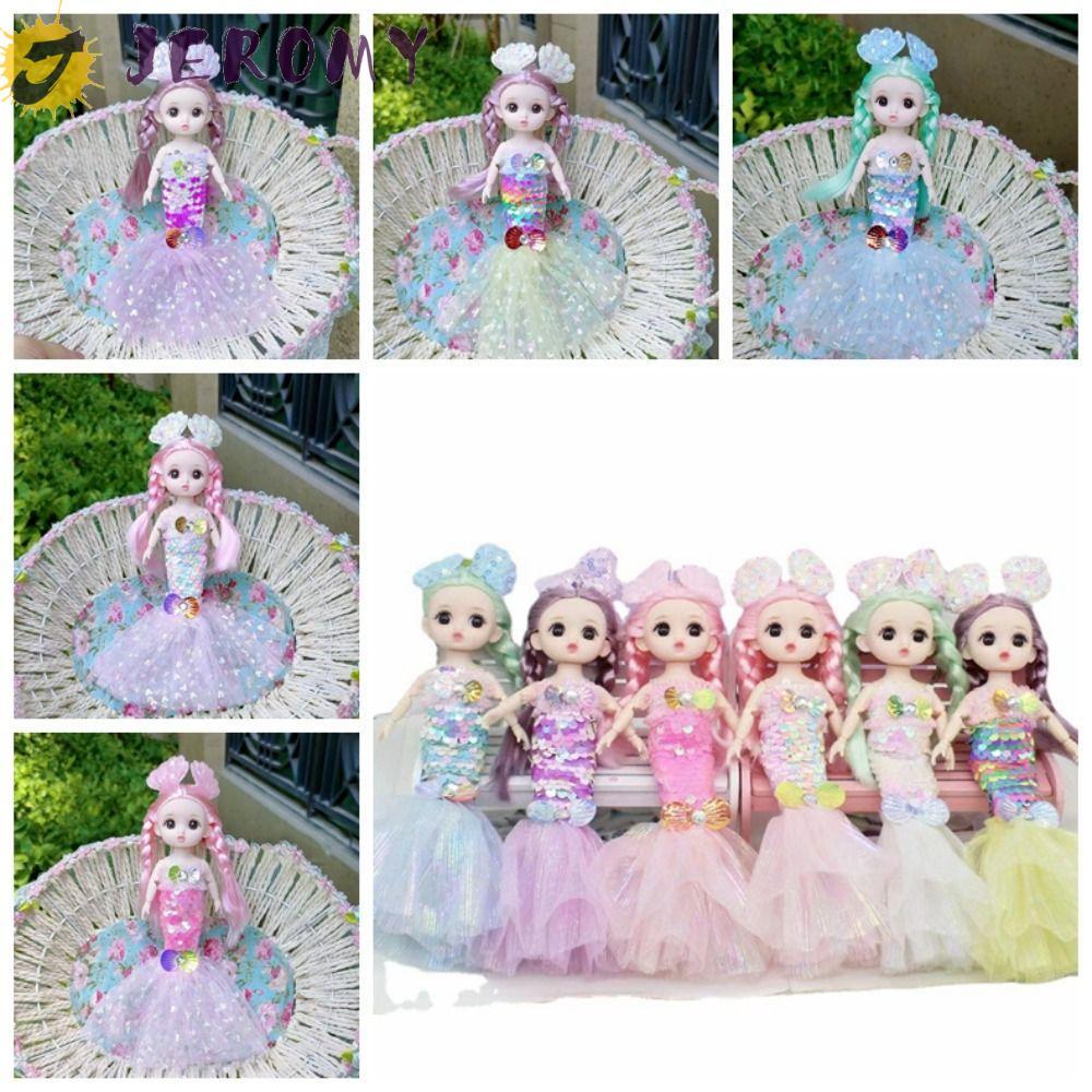 JEROMY Bjd Princess Mermaid Doll, Dress-up Toy BJD Mermaid Bjd ตุ๊กตานางเงือกของเล่น, ตุ๊กตาคอสเพลย์