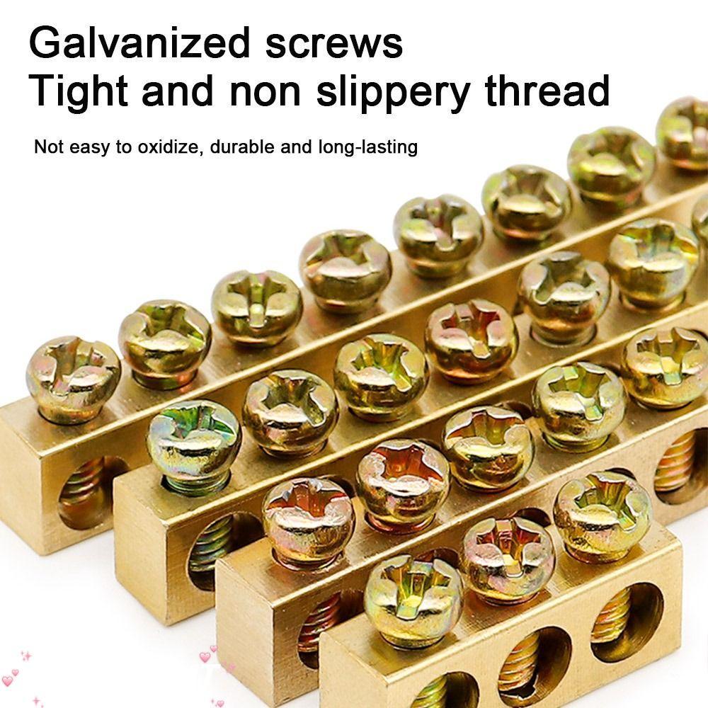 AULORAMT Copper Bar Terminal, Multi-specification Copper Wire Connector, Screw Connector With Hole S