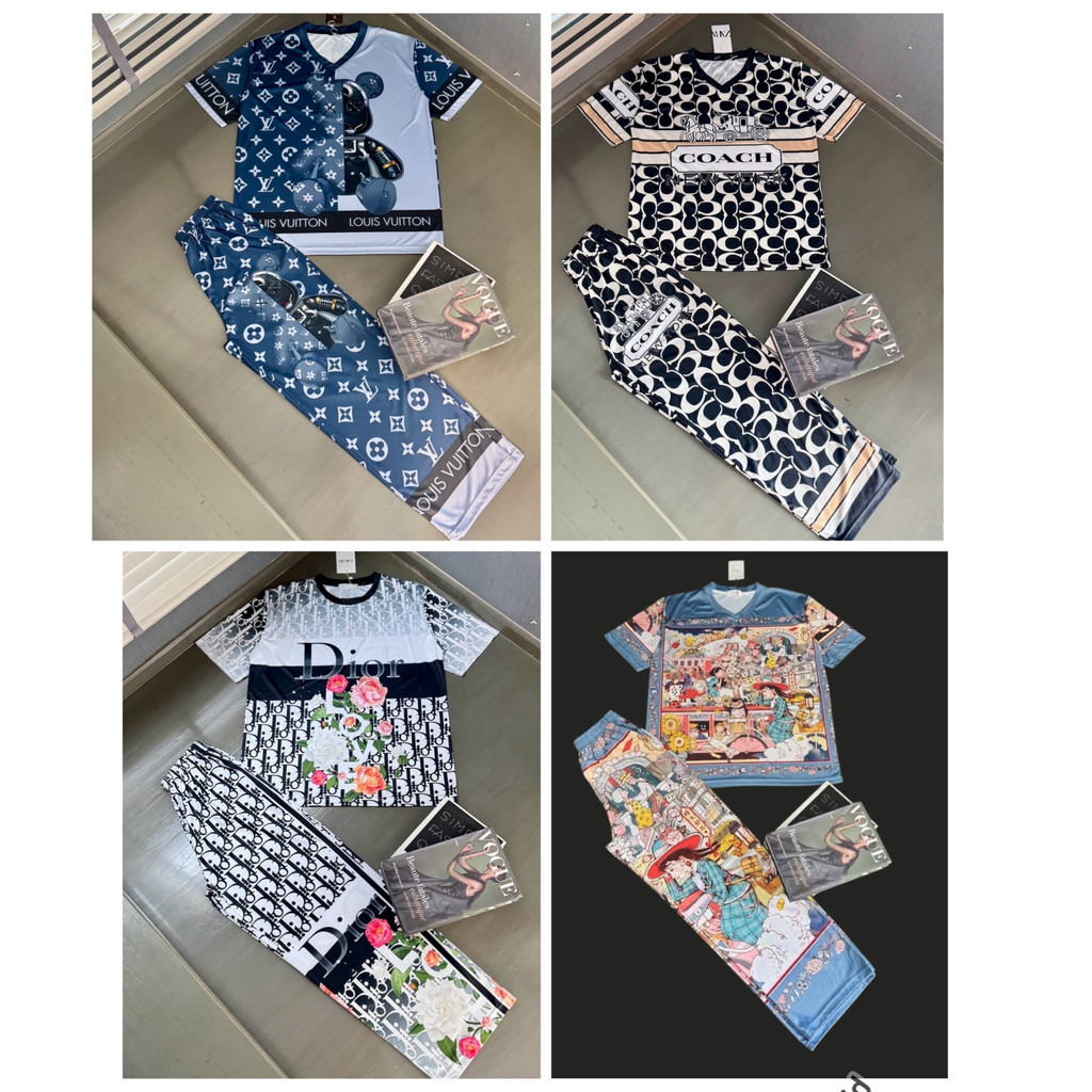 ชุดเซ็ทผ้ายืดนาโน มีกระเป๋า2ข้าง by Chanaphat พิมพ์ลายสวย ใส่ได้ตั้งแต่สาวๆ size S-XL จ้า