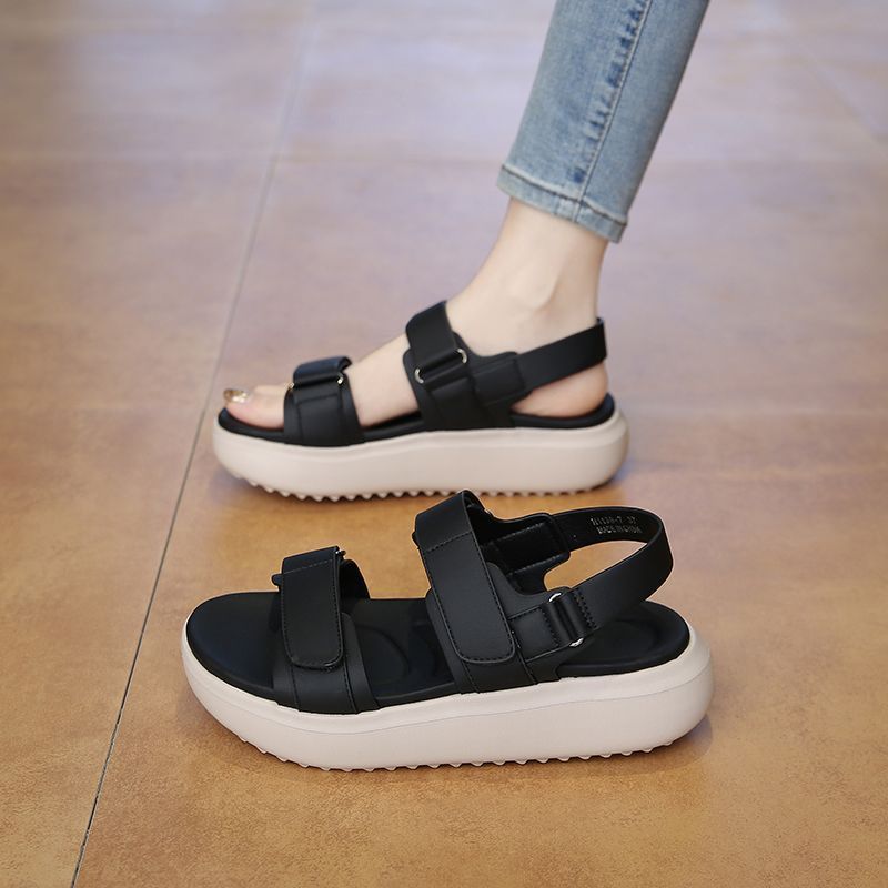 2025 New Platform Sandals Lightweight Comfortable Soft Wear-Resistant Casual Flat Sandals for Women