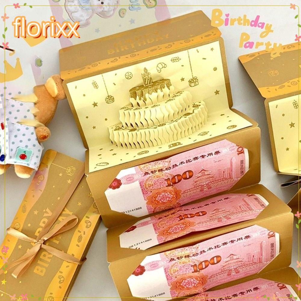 จัดส่งจากประเทศไทยFLORIXX วันเกิดซองจดหมายสีแดงการ์ดอวยพร,พับช่องเสียบการ์ดหลายช่องแสงดนตรีการ์ดอวยพร,วันเกิดซองจดหมายสีแดงปีเงินซองจดหมายสีแดง