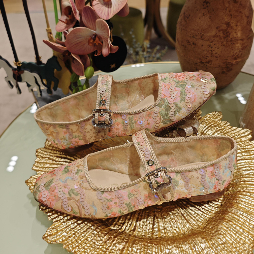 Limited Edition~26 Years Flat-Soled Gauze Shoes Mary Jane Womens Shoes