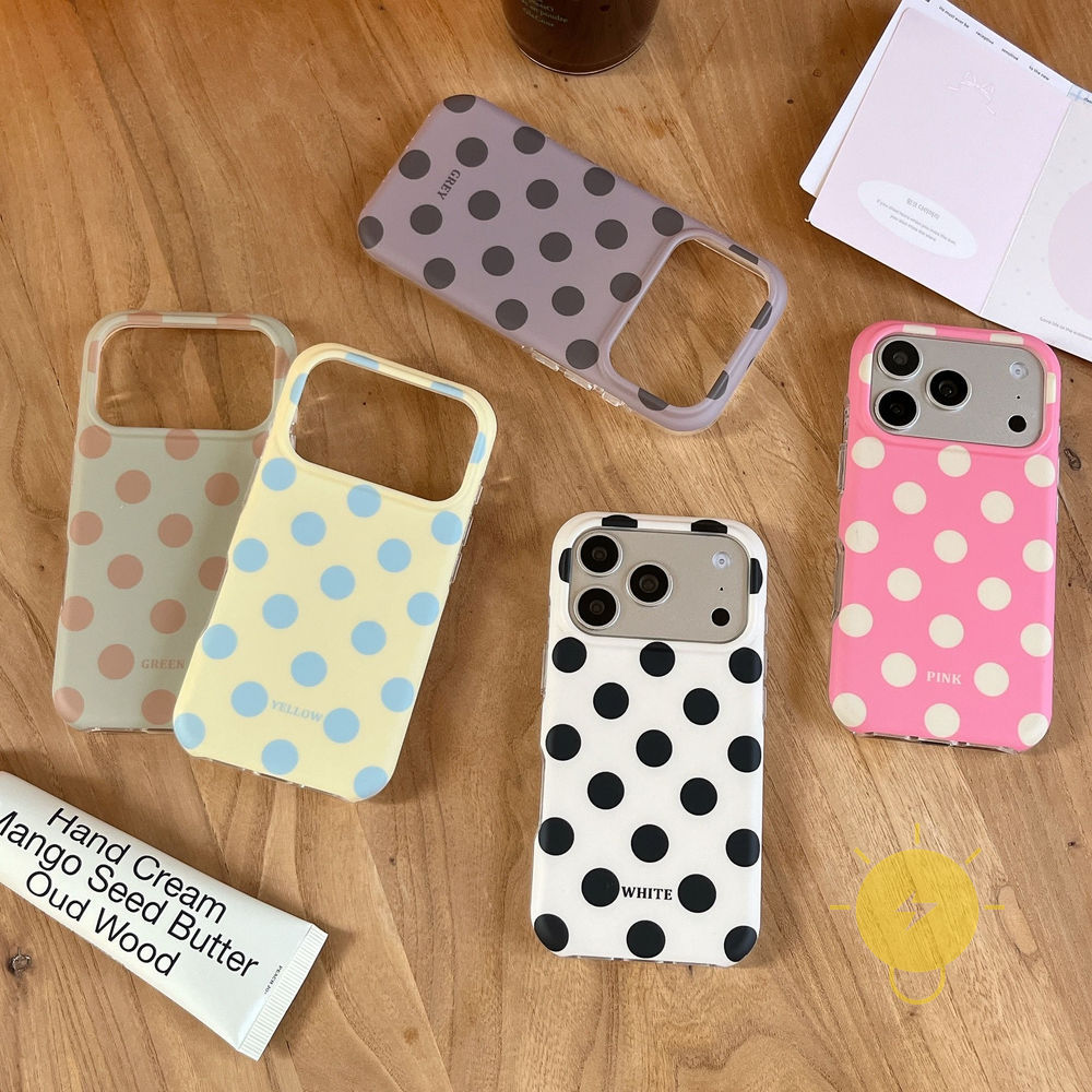 For เคสไอโฟน TPU Polka Dot Simple เคส Phone Case For iPhone 17 Pro Max 16 15 14 13 Cover Aesthetic Korean Cute