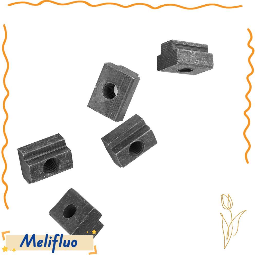 MELIFLUO 5 ชิ้น T-Slot Nut, Black Oxide Grade 8.8 T Slot Nuts, Heavy Duty 45 เหล็กคาร์บอน M8 ด้ายเลื