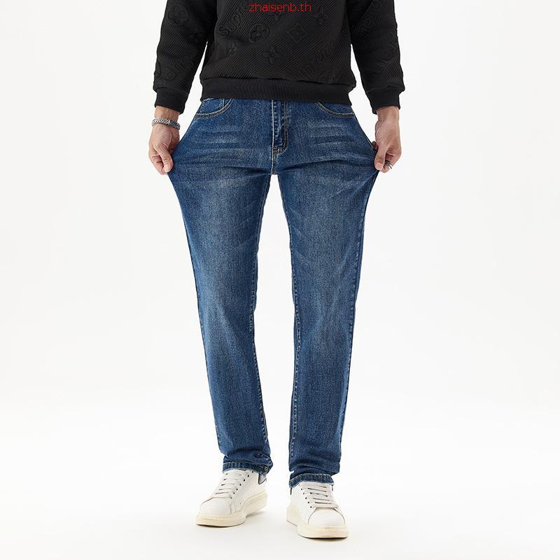 Mc JEANS กางเกงยีนส์ กางเกงขายาว กางเกงยีนส์ แม็ค แท้ ผู้ชาย ทรงขาตรง สียีนส์ ทรงสวย คลาสสิค MBI2144