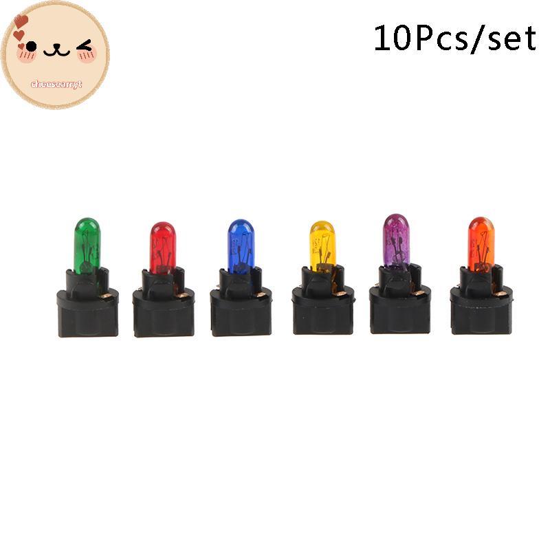 Chee 10PCS T5.5 หลอดไฟ Led W1.2WCar ไฟภายใน Dashboard ตัวบ่งชี้ความร้อน Wedge Auto เครื่องมือโคมไฟเค