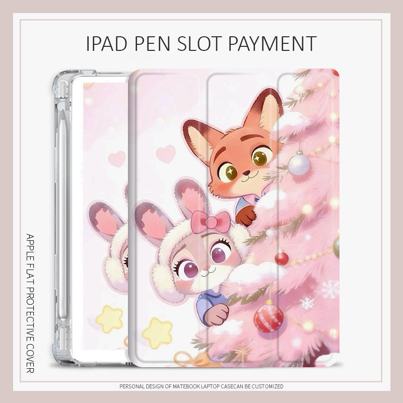 Case mini4/5/6/7 10.2 gen7/8/9 The Pink Zootopia Judy air4/5/6/7/8 new air pro11 gen12 generation11 A16 ipad case Protective AIR M3 M5 Case