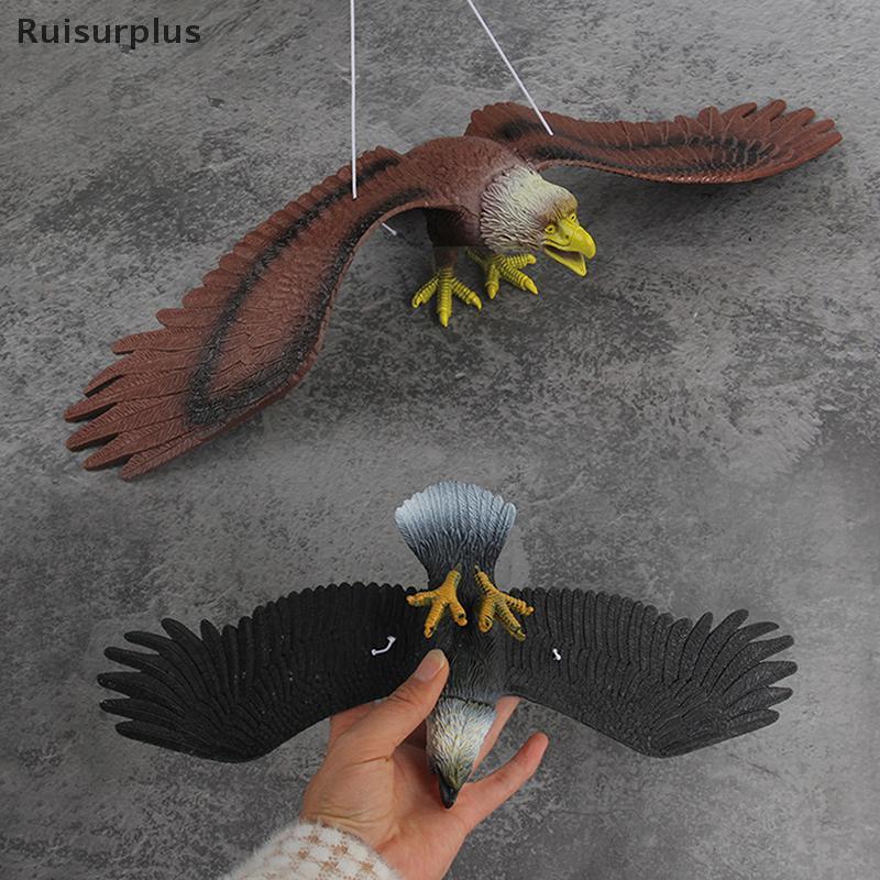 [Rui-t] 1 ชิ้นกลางแจ้ง Eagle ตุ๊กตาแขวนนก Deterrent พลาสติก Eagle เครื่องประดับ Vivid Flying Bird Hawk Decoy Garden หุ่นไล่กา