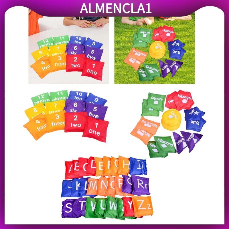 [Almencla1] Cornhole Bean Bags ชุดของเล่น Number Kids Throwing Bean Bags สําหรับเกมครอบครัว