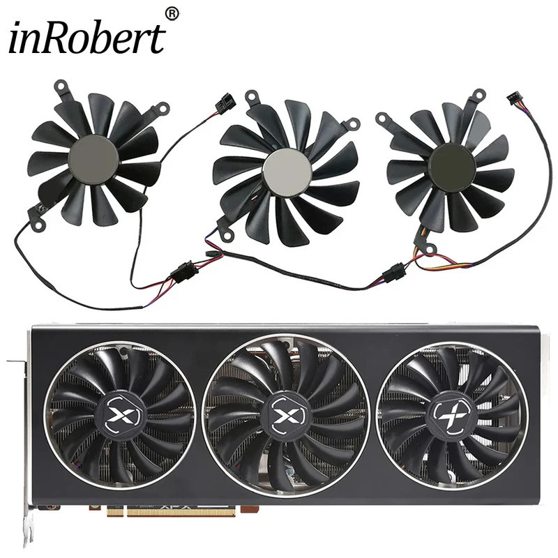 RX6700XT CF1010U12S พัดลมการ์ดกราฟิกสําหรับ XFX SPEEDSTER SWFT 309 AMD Radeon RX 6700XT OC Cooling พ