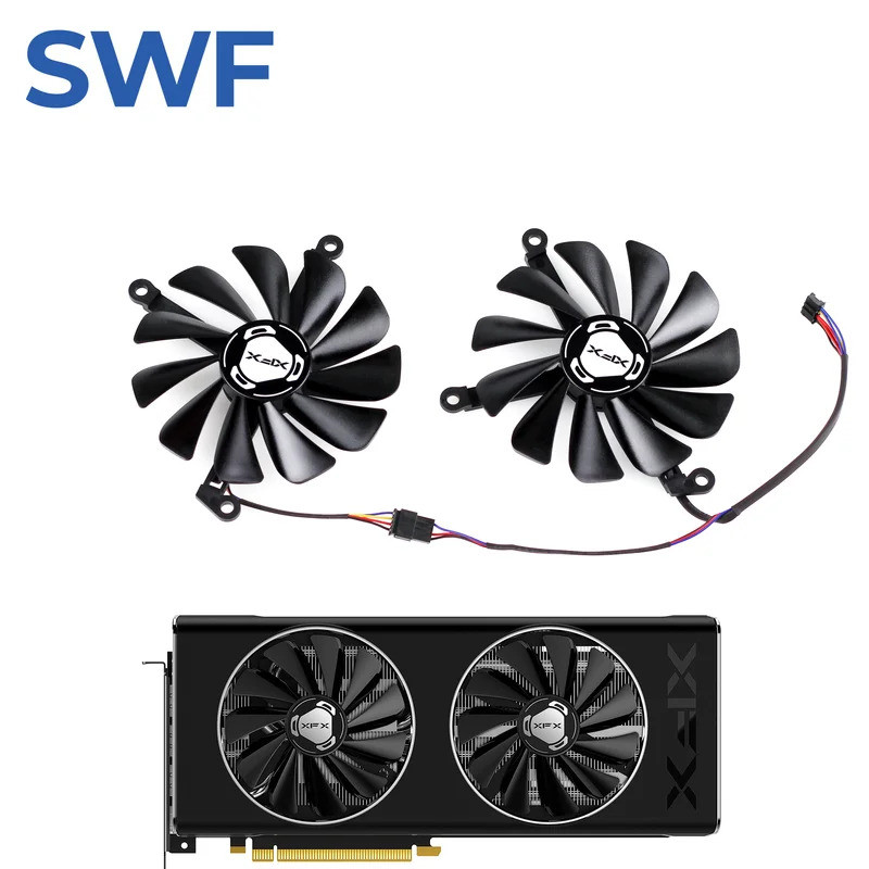 95 มม.FDC10U12S9-C RX 5700 พัดลมระบายความร้อนสําหรับ XFX RX 5700 5700XT 8GB DD THICC II Ultra Graphi