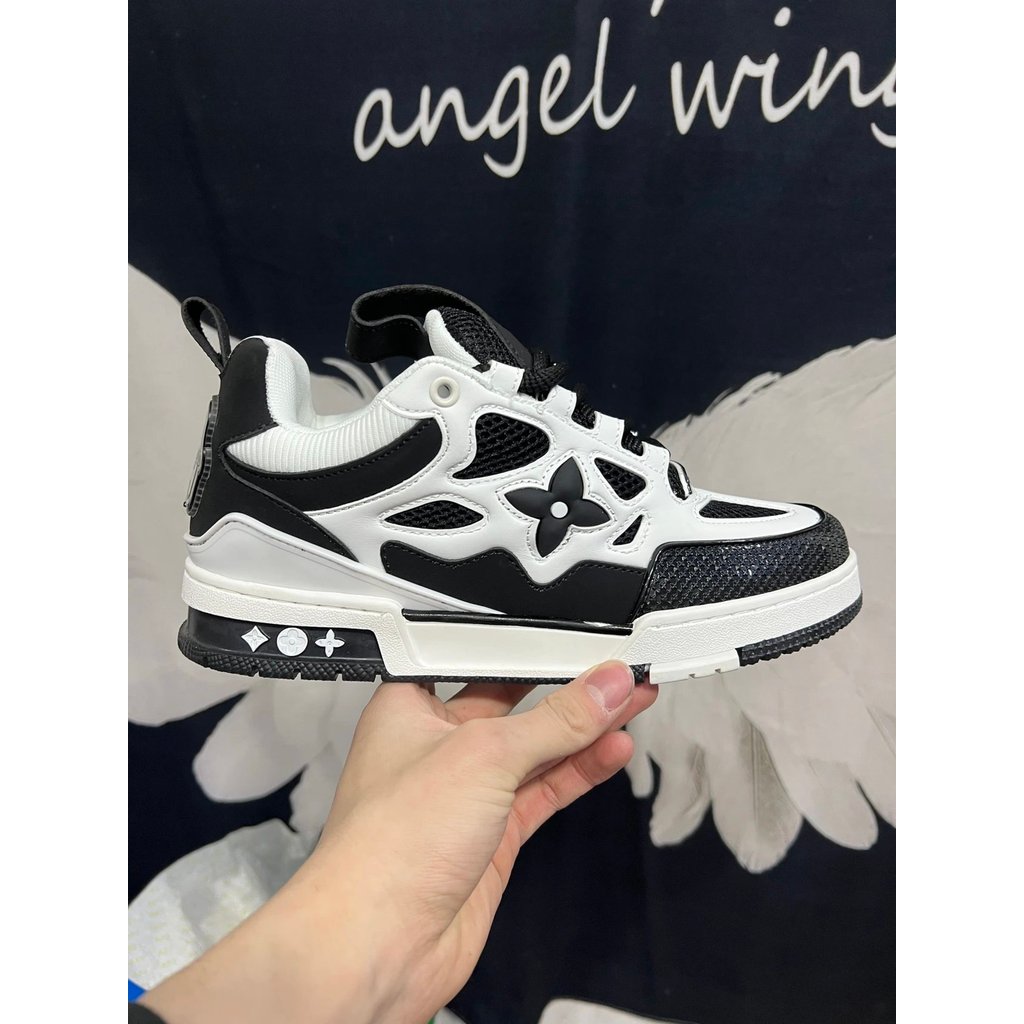 ใหม่ Louis Vuitton Louis Vuitton รองเท้าลําลอง Low-Top รองเท้าผ้าใบกันลื่นรองเท้าผ้าใบ