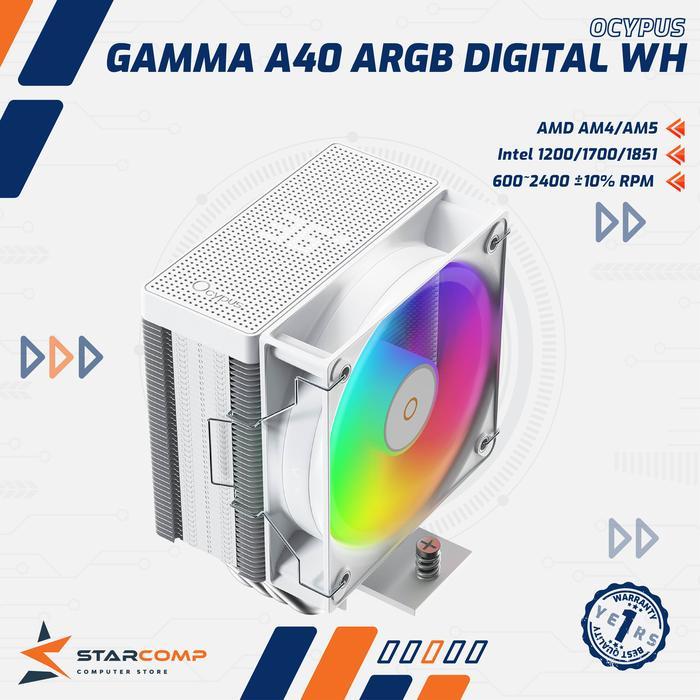 OCYPUS GAMMA A40 WHITE ARGB DIGITAL HEATSINK