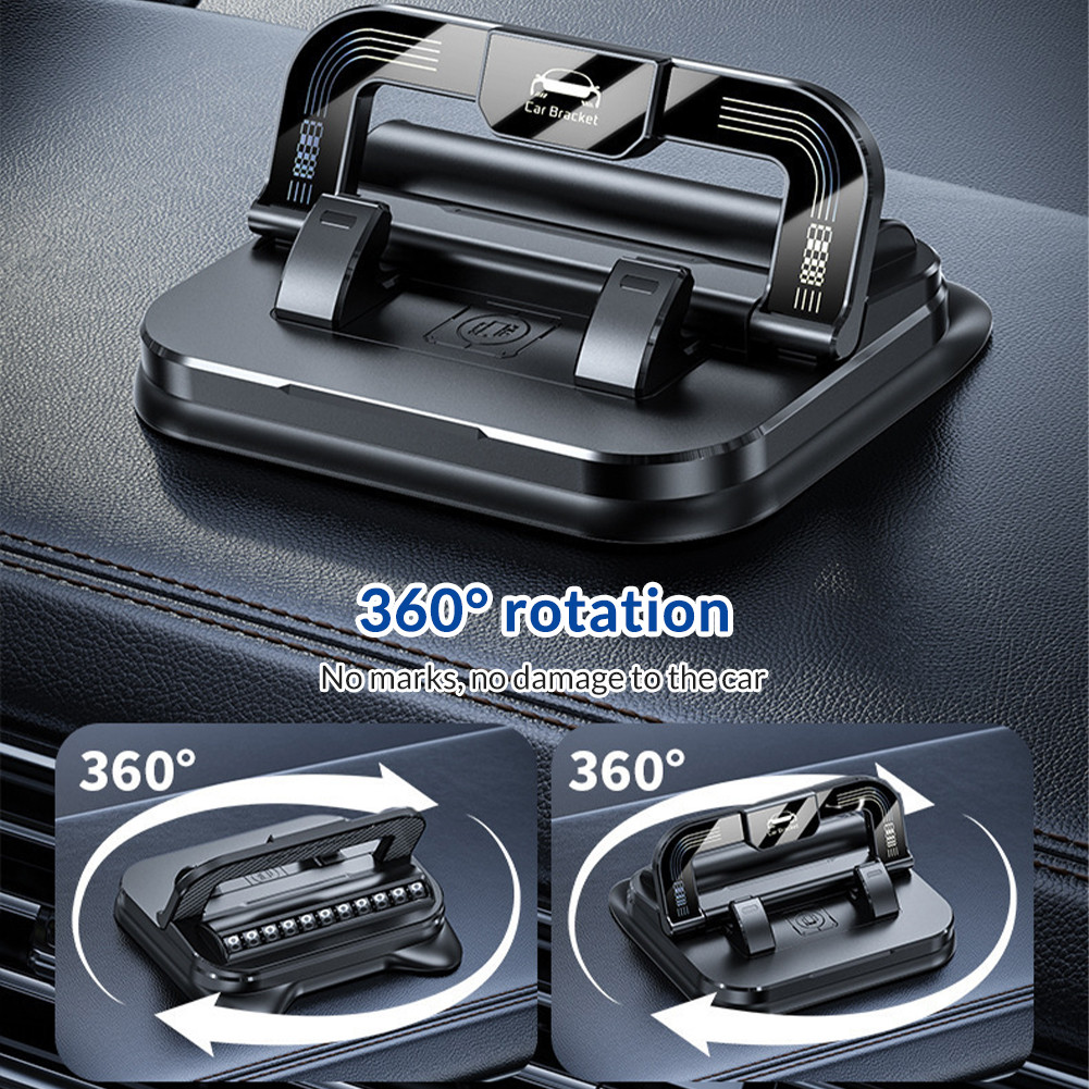 ที่วางมือถือในรถ 2in1 พับได้ หมุน 360° ฐานกันลื่น เจลยึดแน่น ไม่ต้องติดตั้ง ราคา ถูกที่สุด ดีลบีเคเค แกลเลอรีภาพที่ 2