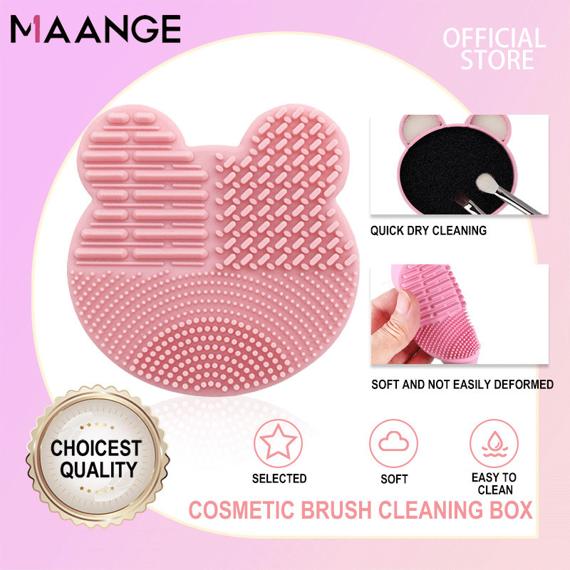 MAANGE ความต้องการ แปรงแต่งหน้าทําความสะอาดซิลิโคนเครื่องมือซักผ้าแปรงแต่งหน้าแผ่นทําความสะอาดแห้งเปียกสะอาด