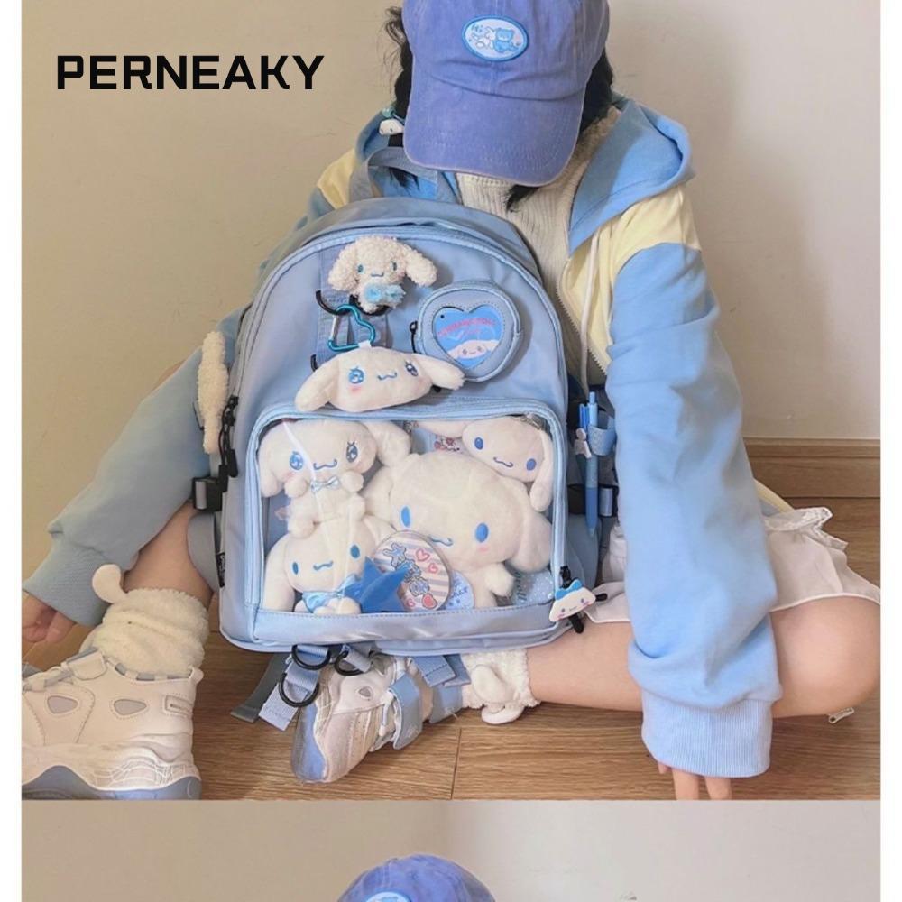PERNEAKY Ita Backpack ทำจากไนลอน ทนทาน มีพื้นที่เก็บของมาก เหมาะสำหรับนักเรียนและใช้งานประจำวัน