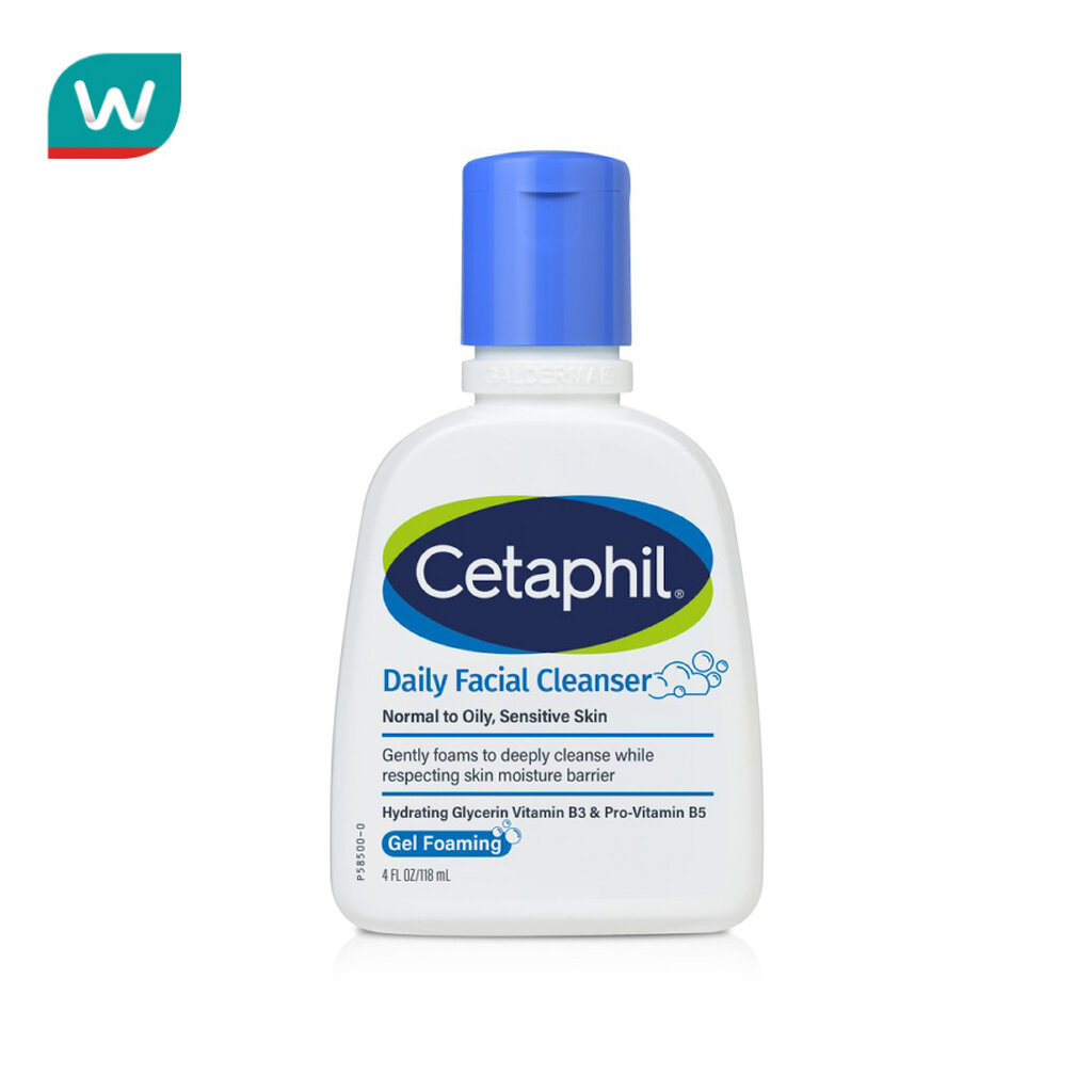 Cetaphil เซตาฟิล เดย์ลี่ เฟเชียล คลีนเซอร์ 118 มล. สำหรับผิวผสม-ผิวมัน และผิวแพ้ง่าย