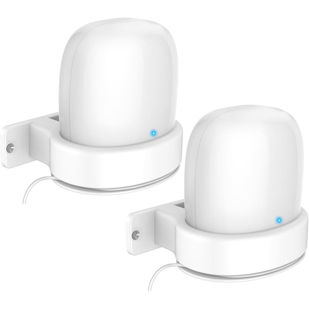 Delidigi 2 Pack Nest WiFi Pro 6E Wall Mount ABS Bracket Holder Shelf ใช้งานร่วมกับ Nest Wi-Fi Pro Me
