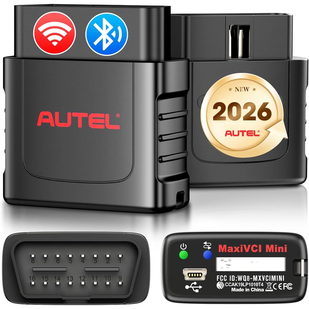 Autel MaxiSys MaxiVCI VCI Mini Bluetooth Diagnostic Interface, 2026 Vehicle Wireless Dongle,ทํางานร่
