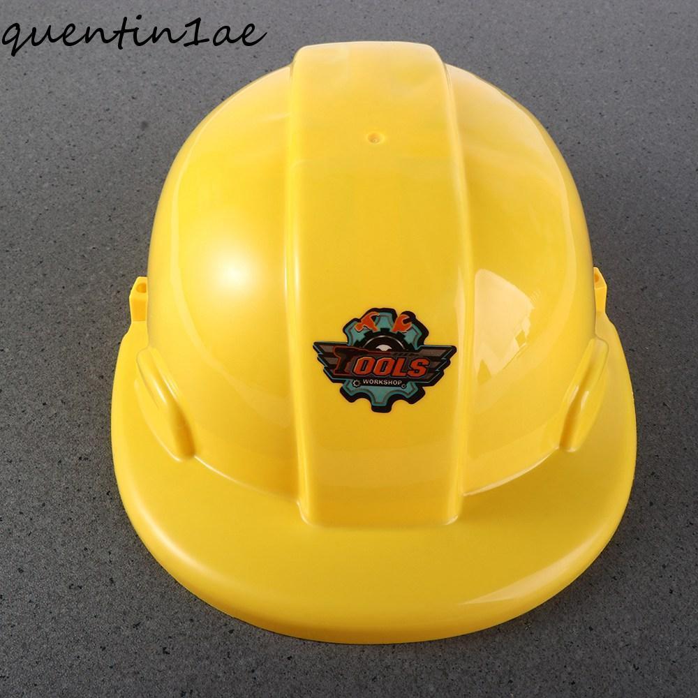 QUENTIN1AE จําลองหมวกนิรภัย Party คอสเพลย์อุปกรณ์เด็กของขวัญ Safety Caps Worker เครื่องแต่งกายที่สมจ