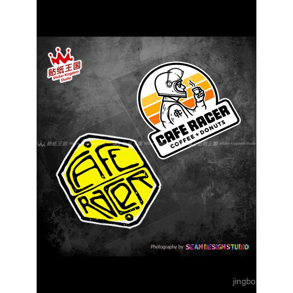 Cafe racer Coffee Rider สติ๊กเกอร์มอเตอร์ไซค์สะท้อนแสง 25
