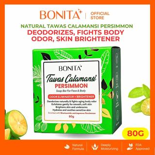 BONITA Tawas Calamansi Persimmon Odor Eliminator + Whitening Soap 80g