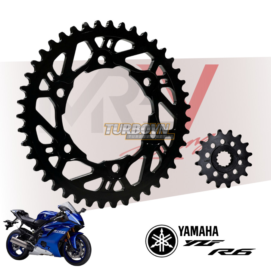 เฟืองโซ่ MREV สําหรับ Yamaha R6 (2016-2020) พร้อมโซ่ 525 (N-611, D-611)