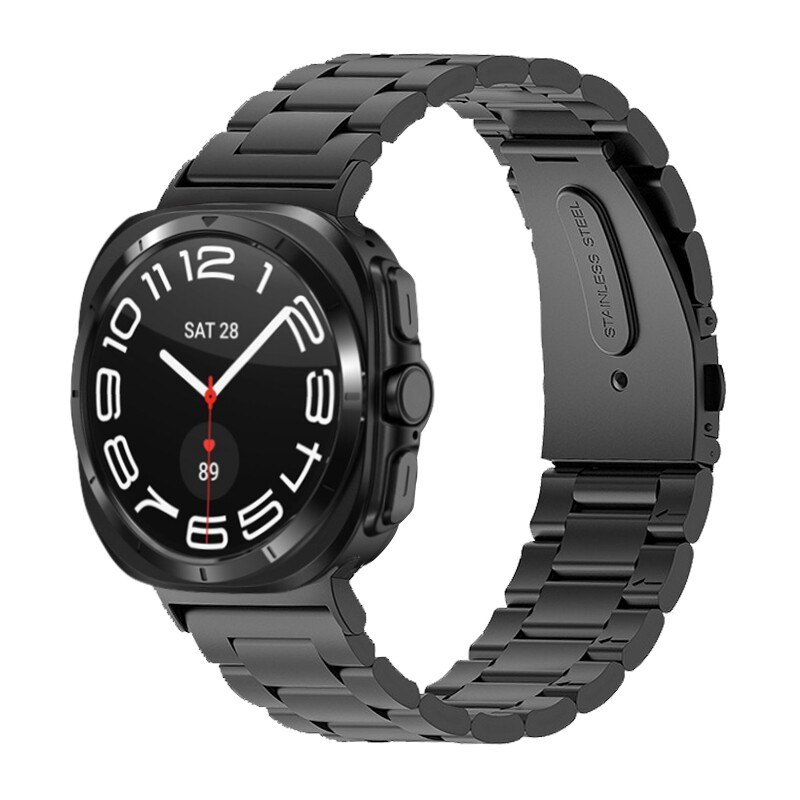 เหมาะสําหรับ Samsung Samsung galaxy watch ultra/2 สามลูกปัดโลหะสายสแตนเลส watch8