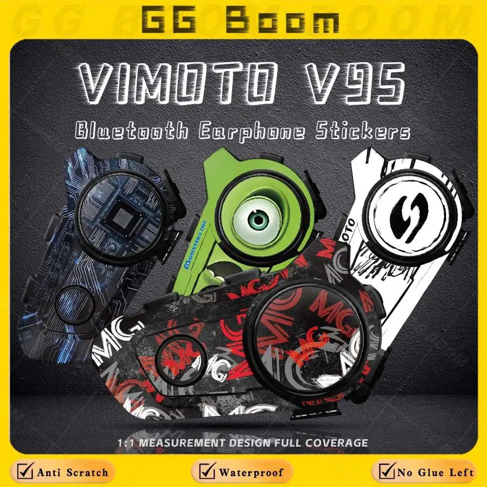 หมวกกันน็อครถจักรยานยนต์ชุดหูฟังบลูทูธสติกเกอร์สติ๊กเกอร์ตกแต่งกันน้ําสําหรับเวอร์ชั่นจีน VIMOTO V9S