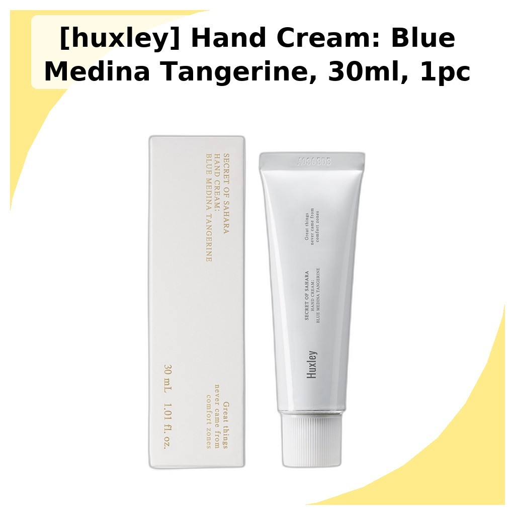 [huxley] Hand Cream: Blue Medina Tangerine, 30ml, 1pc / Korean Hand Cream / Fresh Tangerine Scent by