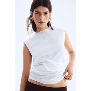 H&M(เอชแอนด์เอ็ม) เสื้อครอปแบบคลุมด้วยผ้า ผู้หญิง 1297637_1