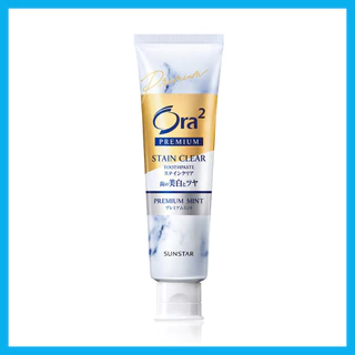 Ora2 Premium Stain Clear Toothpaste K Premium Mint 100g ยาสีฟันโอราทู พรีเมียม สูตรขจัดคราบ กลิ่นพรีเมียม มินต์.
